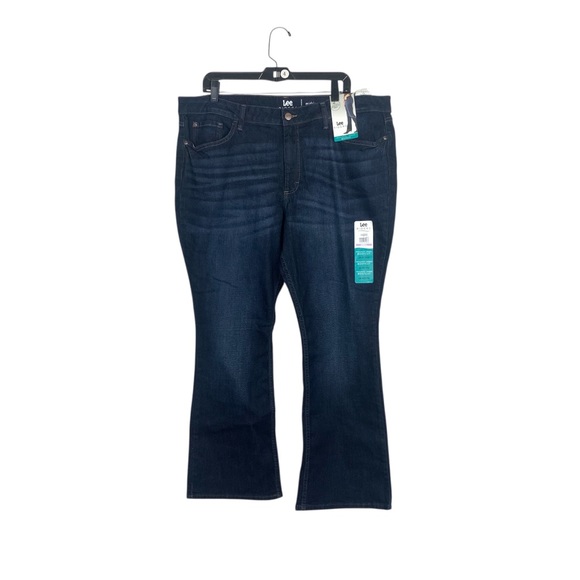 NWT Lee mid rise bootcut dark wash jeans size 20 petite - Picture 1 of 9